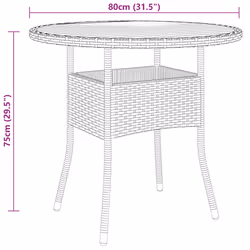 VidaXL 310608 outdoor table Black - Additional view 4