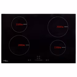 vidaXL Induction Hob with 4 Burners Touch Control Glass 77 cm 7000 W Kitchen