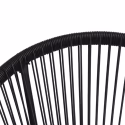 VidaXL 312164 outdoor chair Terrace Polyvinyl chloride (PVC), Rattan, Steel Black - Additional view 6