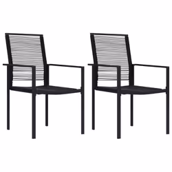 VidaXL 312171, Terrace, Polyrattan, Steel, Black, 550 mm, 600 mm, 900 mm