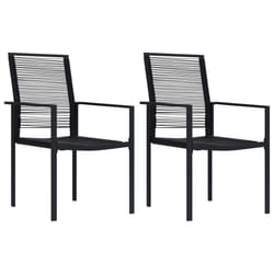 VidaXL 312171 outdoor chair Terrace Polyrattan, Steel Black