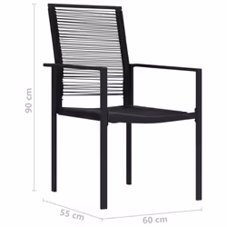 VidaXL 312171 outdoor chair Terrace Polyrattan, Steel Black - Additional view 8