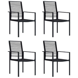 VidaXL 312172 outdoor chair Terrace Polyrattan, Steel Black