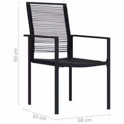 VidaXL 312172 outdoor chair Terrace Polyrattan, Steel Black - Additional view 8