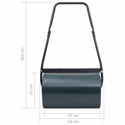 vidaXL Lawn Roller Field Grass Roller Gardening Levelling Outdoor Hand Roller - green and black