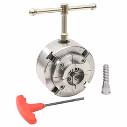 vidaXL 4 Jaw Wood Chuck Wood Turning Chuck with M33 Connection Steel Silver