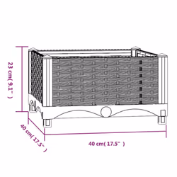 vidaXL Raised Bed Outdoor Plant Box Garden Planter Flower Pot Polypropylene - Additional view 5