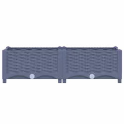 vidaXL Raised Bed Outdoor Plant Box Garden Planter Flower Pot Polypropylene