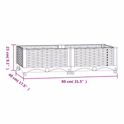 vidaXL Raised Bed Outdoor Plant Box Garden Planter Flower Pot Polypropylene - Additional view 5