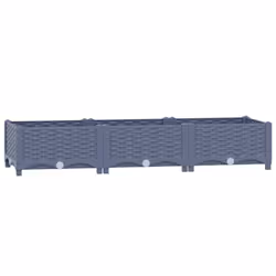 vidaXL Raised Bed Outdoor Plant Box Garden Planter Flower Pot Polypropylene