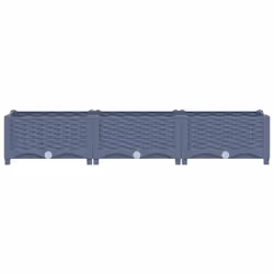 vidaXL Raised Bed Outdoor Plant Box Garden Planter Flower Pot Polypropylene