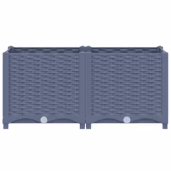 vidaXL Raised Bed Outdoor Plant Box Garden Planter Flower Pot Polypropylene - Additional view 2