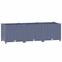 vidaXL Raised Bed Outdoor Plant Box Garden Planter Flower Pot Polypropylene