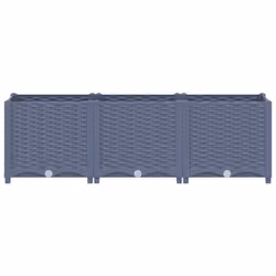 vidaXL Raised Bed Outdoor Plant Box Garden Planter Flower Pot Polypropylene
