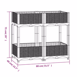 vidaXL Raised Bed Outdoor Plant Box Garden Planter Flower Pot Polypropylene - Additional view 5