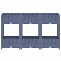 vidaXL Raised Bed Outdoor Plant Box Garden Planter Flower Pot Polypropylene - Additional view 2