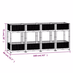 vidaXL Raised Bed Outdoor Plant Box Garden Planter Flower Pot Polypropylene - Additional view 5