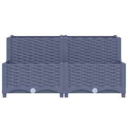 vidaXL Raised Bed Outdoor Plant Box Garden Planter Flower Pot Polypropylene