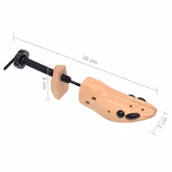 vidaXL Solid Pine Wood Shoe Trees 2 Pairs Size 36-40 Wooden Shoe Shape Holder - Additional view 8