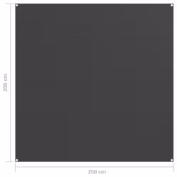 vidaXL Tent Carpet 200x200 cm Anthracite Outdoor Camping Rug Tent Accessory