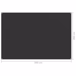 vidaXL Tent Carpet 200x300 cm Anthracite Outdoor Camping Hiking Rug Patio - Additional view 3