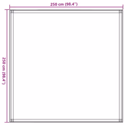 vidaXL Tent Carpet 250x250 cm Anthracite HDPE Outdoor Patio Camping Tent Rug - Additional view 7