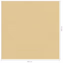 vidaXL Tent Carpet 400x400 cm Beige Patio Outdoor Camping Rug Tent Accessory - Additional view 3