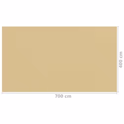 vidaXL Tent Carpet 400x700 cm Beige Patio Carpet Camping Accessories Rug Set - Additional view 3