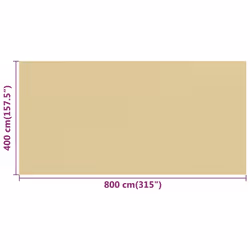 vidaXL Tent Carpet Outdoor Camping Hiking Rug Patio Accessory Picnic Tent - beige, 400 x 800 cm - Additional view 3