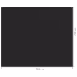 vidaXL Tent Carpet 250x300 cm Black Outdoor Camping Hiking Rug Patio Accessory