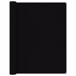 vidaXL Tent Carpet 250x400 cm Black Patio Outdoor Camping Rug Tent Accessory