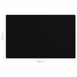 vidaXL Tent Carpet 250x400 cm Black Patio Outdoor Camping Rug Tent Accessory