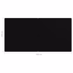 vidaXL Tent Carpet 250x500 cm Black Patio Outdoor Camping Rug Tent Accessory