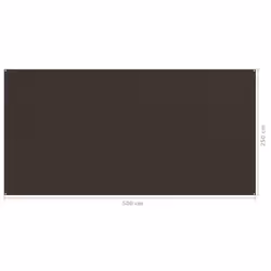 vidaXL Tent Carpet 250x500 cm Brown Patio Outdoor Camping Rug Tent Accessory