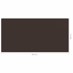 vidaXL Tent Carpet 300x600 cm Brown Patio Outdoor Camping Rug Tent Accessory