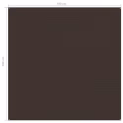 vidaXL Tent Carpet 400x400 cm Brown Outdoor Patio Camping Ground Sheet Cover - Additional view 3