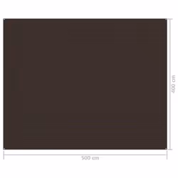 vidaXL Tent Carpet 400x500 cm Brown Outdoor Camping Hiking Rug Patio Accessory - Additional view 3