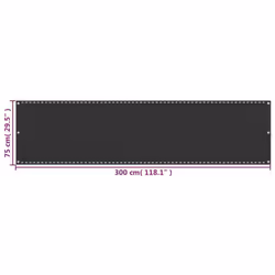 vidaXL Balcony Screen Anthracite HDPE Garden Fence Outdoor Privacy Screen - Additional view 4