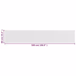 vidaXL Balcony Screen White 90x500 cm HDPE Outdoor Patio Garden Sun Shelter - Additional view 4