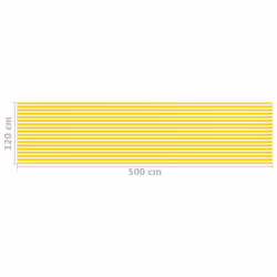 vidaXL Balcony Screen Yellow and White Balcony Privacy Screen Protective Fence - Additional view 4