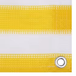 vidaXL Balcony Screen Yellow and White Balcony Privacy Fence Screen Protective - Additional view 2