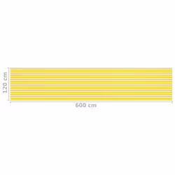 vidaXL Balcony Screen Yellow and White Balcony Privacy Fence Screen Protective - Additional view 4