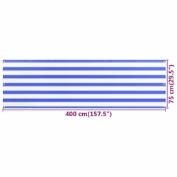 vidaXL Balcony Screen HDPE Outdoor Garden Protective Fence Privacy Sunshade - 75 x 400 cm