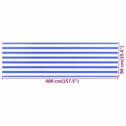 vidaXL Balcony Screen HDPE Outdoor Garden Protective Fence Privacy Sunshade - 90 x 400 cm
