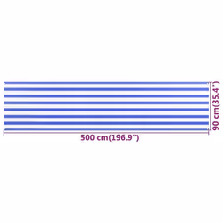 vidaXL Balcony Screen HDPE Outdoor Garden Protective Fence Privacy Sunshade - 90 x 500 cm - Additional view 3