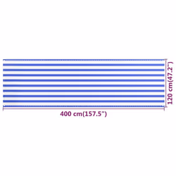 vidaXL Balcony Screen HDPE Outdoor Garden Protective Fence Privacy Sunshade - 120 x 400 cm