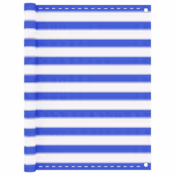 vidaXL Balcony Screen Blue and White 120x500 cm HDPE Protective Fence Screen