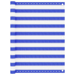 vidaXL Balcony Screen Blue and White 120x500 cm HDPE Protective Fence Screen
