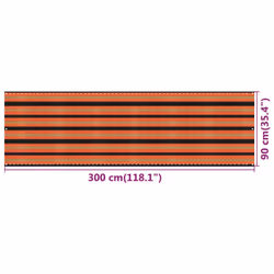 vidaXL Balcony Screen HDPE Outdoor Garden Protective Fence Privacy Sunshade - 90 x 300 cm