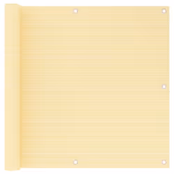 vidaXL Balcony Screen Beige 90x500 cm HDPE Garden Fence Outdoor Privacy Screen